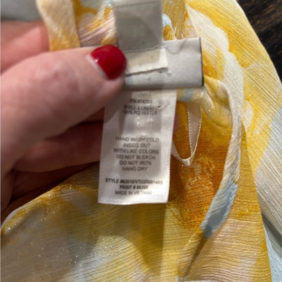 Alexa B Floral Blue and Yellow Maxi Dress Size 14 - Picture 5 of 5